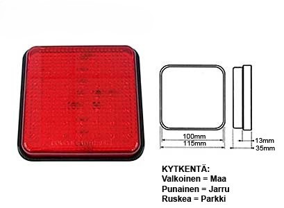 Kuvassa LED-Takavalo 10-30V