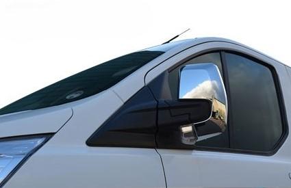 Kuvassa Omtec Peilin kromikuoret Ford Transit Custom 2013-/2018-