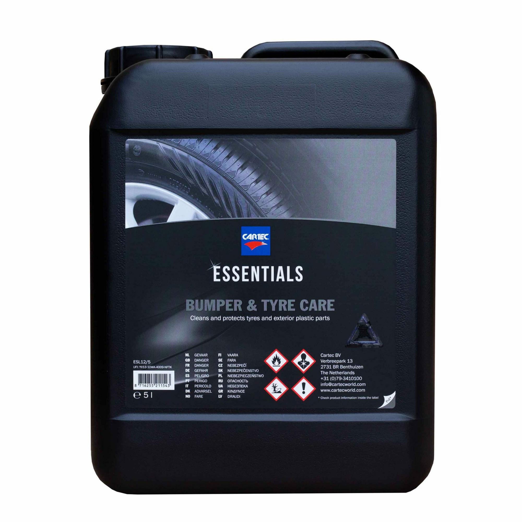 Kuvassa Cartec Essentials Bumper & Tyre Care, 5L